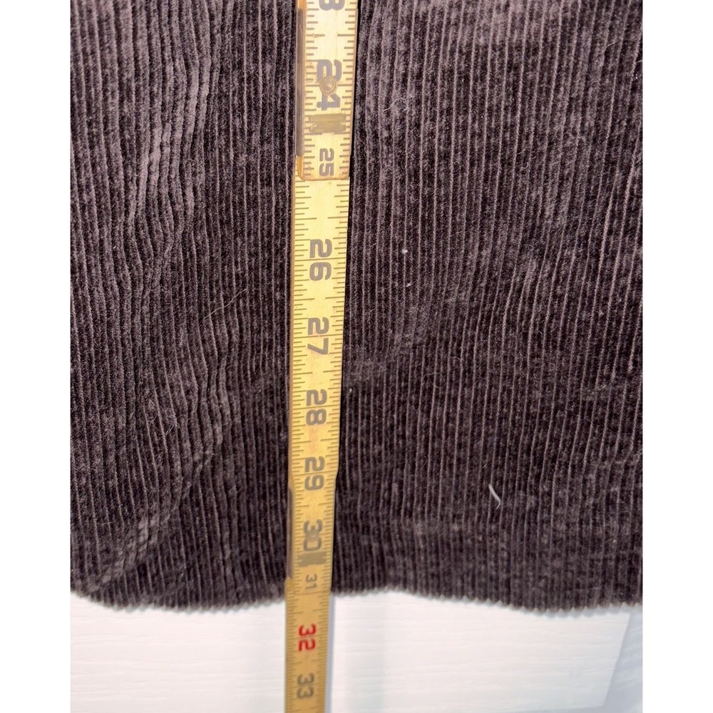 J. Jill Wide Wale Corduroy Jacket Velvet Trim Large Petite Brown Barn Chore Coat - Picture 4 of 7